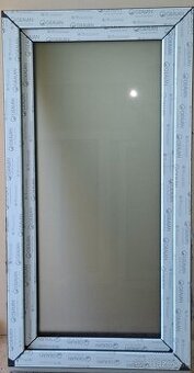 Plastové okno antracit hladký/biela, 75x148cm