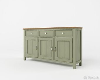 Masívná komoda z buku a dubu