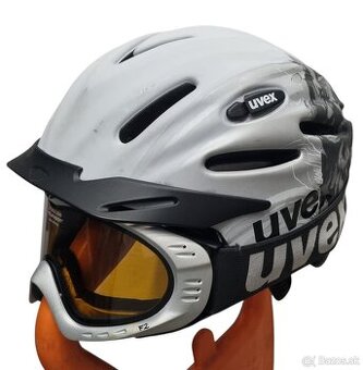 Lyžiarska prilba UVEX + okuliare