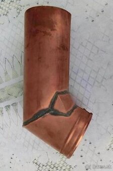 Medené odkvapové - výtokové koleno .