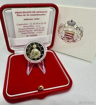 2 euro minca Monako 2020 Prince Honore III. PROOF