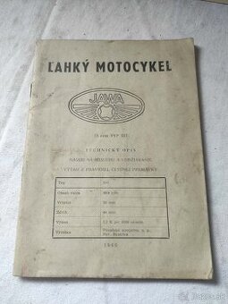 navod na moto JAWA 555 (1960 rok)