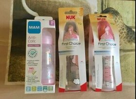 Dojčenské fľašky Nuk+Mam - 1