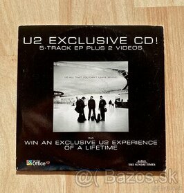 U2 : EXCLUSIVE CD : 5-Track EP + 2 Videos  -  Promo CD