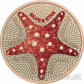 Investicne striebro mince minca Starfish