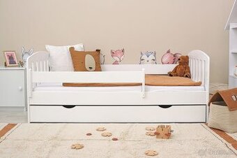 180x80 cm posteľ + úložný priestor 2x (modra)