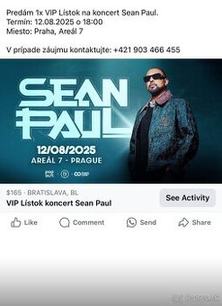 Sean Paul koncert v Prahe