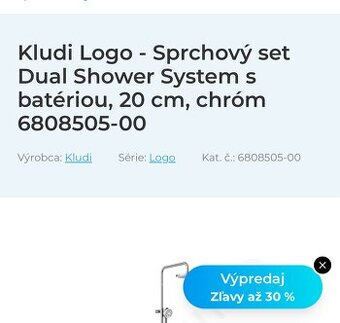 Kludi Logo - sprchový set dual shower system