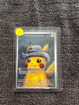 Pokemon Pikachu grey felt hat Van gogh promo unsealed
