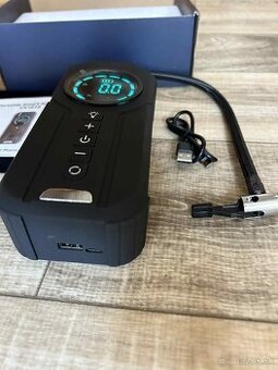 Nový prenosný kompresor pre auto bicykel - powerbanka