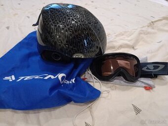 Lyžiarska prilba a okuliare