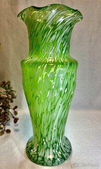 Vaza fukane brokové sklo, Králik/Welz..???