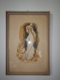 grafika, akad. maliarka Mária Podhradská, žiačka V. Hložníka