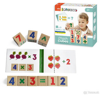 Montessori drevené matematické kocky, nové, nerozbalené