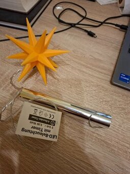 Vianočná plastová LED hviezda Kunststoff-Stern 12cm