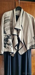 Ľanový dámsky kabátik - odevný originál od Pilata - 1