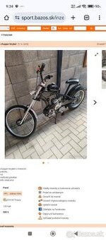 Predam moto bicykel -chopper 80ccm