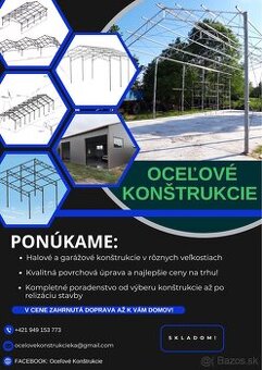 Oceľové konštrukcie - pozinkované,s dopravou zdarma