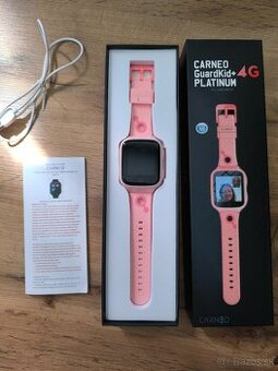 Detské smart hodinky Carneo GUARDKID+ 4G Platinum - ružové