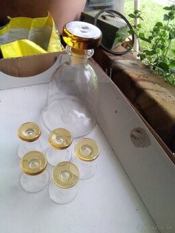 Pálenka palinka. karafa banka stamprlik poharik