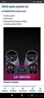 LG XBOOM CK 43 Audiosystém