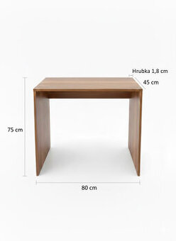 Ako nový malý stolík 80×45, atyp, kvalitná MDF, TOP stav
