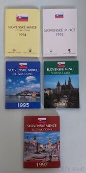 SADY SLOVENSKÝCH MINCÍ roky 1993,1994,1995,1996,1997
