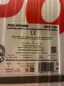 Fasádny polystyrén polyform 200mm