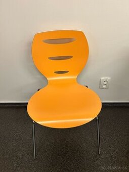 Oranžová jedálenská stolička (6ks)