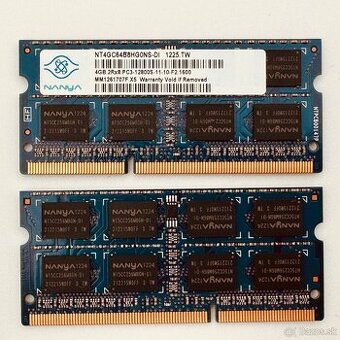 RAM DDR3 SODIMM NANYA 2 x 4 GB