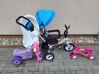 Predám-trojkolku,motorku,vaničku,podložku a hojdací koníka