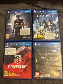 Uncharted 4, Horizon Zero Dawn, DriverClub, The Elder Scroll