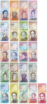 Bankovky Venezuela 21 kusov