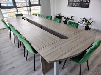 Konferenčný stol + 10 stoličiek