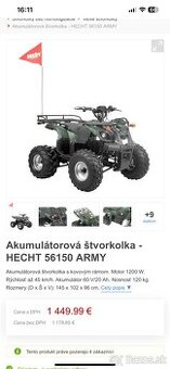 Akumulatorova štvorkolka HECHT