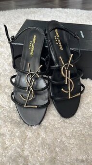 Čierne sandále Yves Saint Laurent