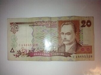 Bankovka Ukrainian 20 Hryvnia /1995