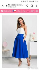 Midi sukňa-kráľovská modrá S-nová s vysačkou