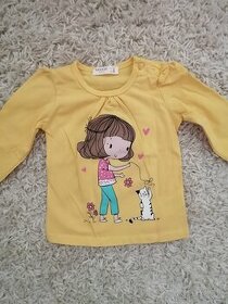 Žlté tričko pre dievčatko 92