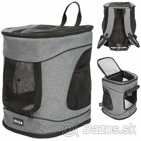 Batoh pre domáce zvieratá šedý a čierny 41x30x31cm - 1