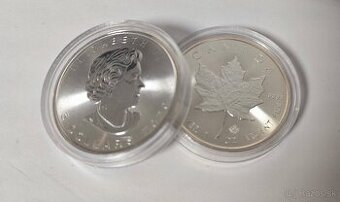 Investicne Ag mince, 2 x 1 oz Maple Leaf Canada 2020 5 Dolla