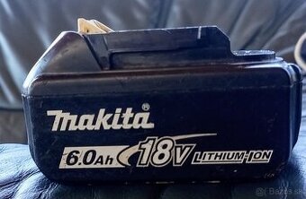 Makita BL1860B 18V 6.0Ah Li-ion batéria – málo používaná - 1