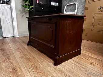 Botník na topánky z masívu - drevo tmavohnedý