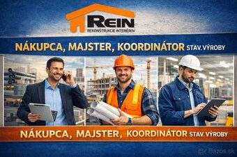 Nákupca, majster a koordinátor stav. výroby
