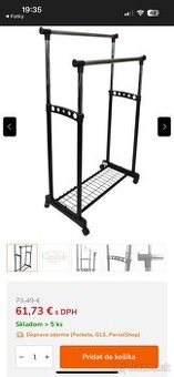 Dvojitý vešiak na šaty