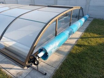 Solárna plachta na bazén 4x10 m + navíjacie zariadenie