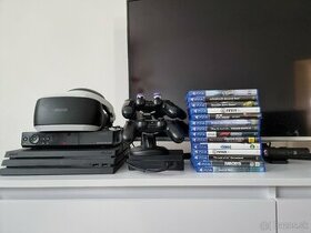 PS4 Pro 1TB + Playstation VR + hry, dock a 2x controler