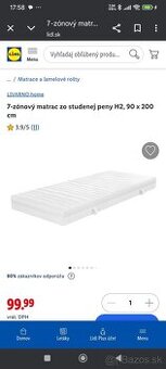 Matrac H2 zo studenej peny 90x200