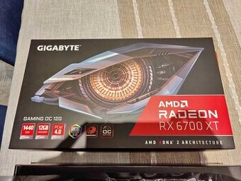 Predám nepoužitú Gigabyte Radeon RX 6700 XT Gaming OC