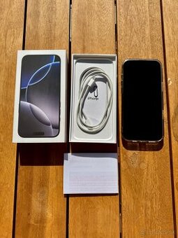 Predám Apple iPhone 16 Pro Max 256gb Black Titanium-TOP stav